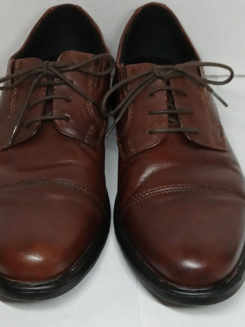 Men's Brown Leather Lace-Up Dress Shoes